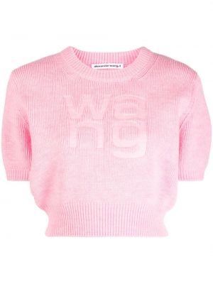 Pletené tričko Alexander Wang ružová