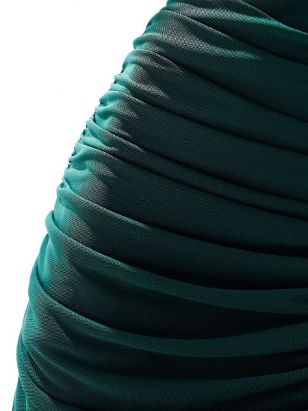 Платье миди с драпировкой Rare зеленое