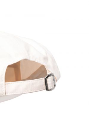 Haftowana czapka bawełniana Maison Kitsune biała