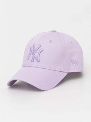 Bombažna kapa New Era vijolična