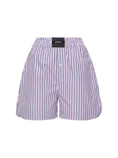 Pantalones cortos de algodón Palm Angels violeta