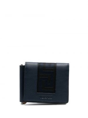 Bőr pénztárca Versace kék