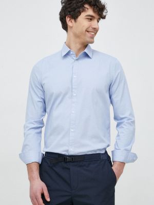 Памучна риза Sisley синьо