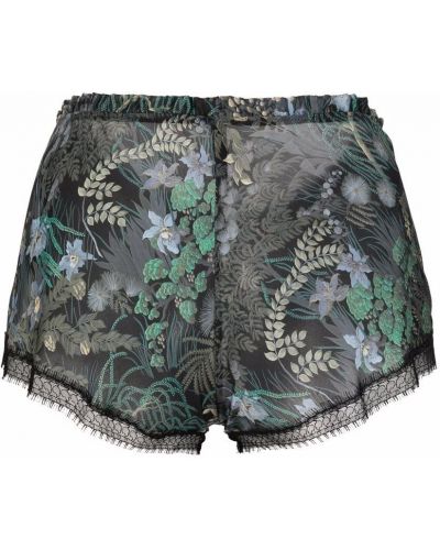 Pantalones cortos de flores Carine Gilson negro