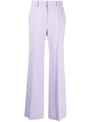 Pantaloni cu picior drept Victoria Beckham violet