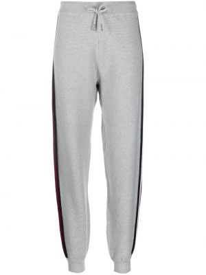 Pletené pruhované sportovní kalhoty Tommy Hilfiger šedé