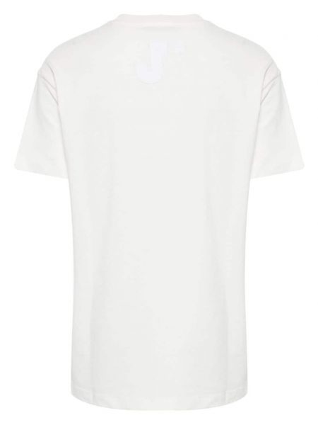 T-shirt avec imprimé slogan en coton à imprimé Joshua Sanders blanc