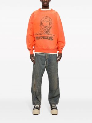 Sweatshirt aus baumwoll mit print Saint Mxxxxxx orange