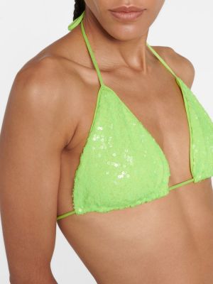 Bikini z cekinami Norma Kamali zielony