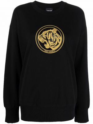 Trykt bomull sweatshirt Just Cavalli svart