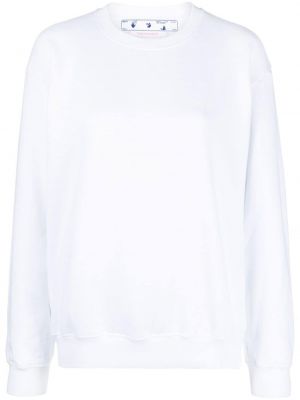 Gestreifter sweatshirt mit print Off-white weiß