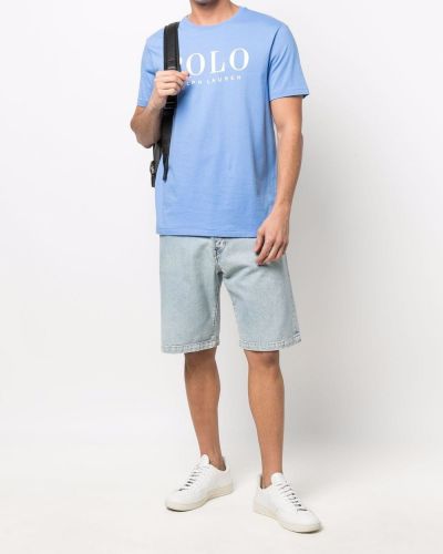 T-shirt à imprimé à imprimé Polo Ralph Lauren bleu