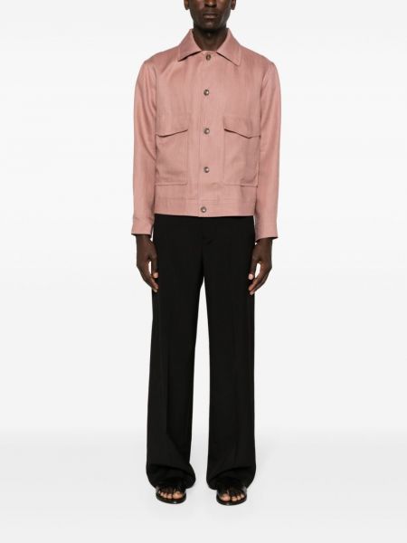 Lininė marškiniai Tagliatore rožinė