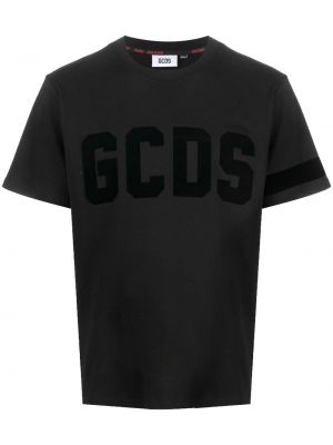 Bavlnené tričko s potlačou Gcds čierna