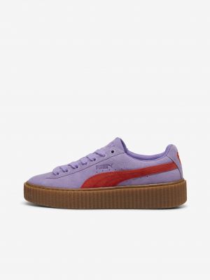 Sneakerși din piele de căprioară Puma Suede violet