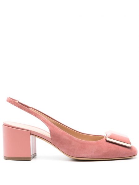 Pantofi cu toc din piele de căprioară Roberto Festa roz