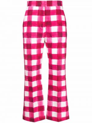 Pantaloni în carouri Msgm roz