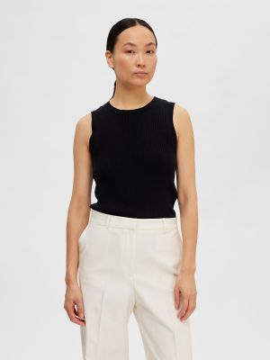 Top in maglia Selected Femme nero
