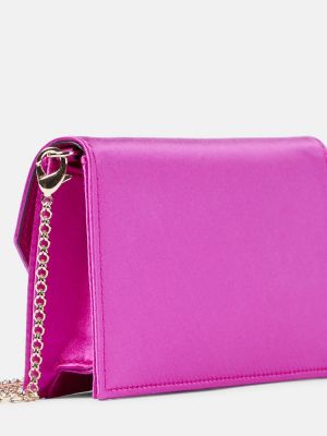 Сатенени чанта тип „портмоне“ Christian Louboutin розово