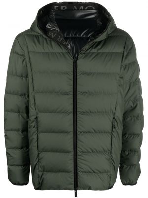 Piumino con cerniera Moncler verde