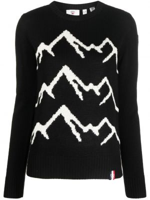 Pullover mit stickerei mit rundem ausschnitt Rossignol schwarz