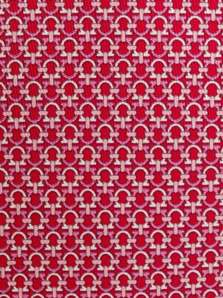 Krawatte mit print Ferragamo rot