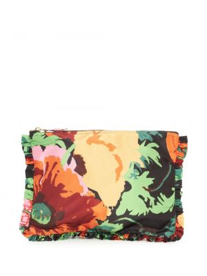 Clutch torbica s cvjetnim printom s printom La Doublej zelena