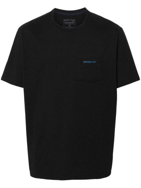 Majica s printom Patagonia crna