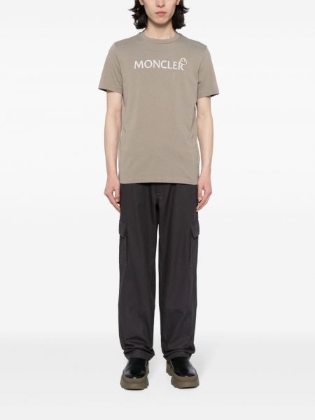 Koszulka bawełniana Moncler szara