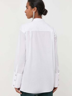 Bavlněné tričko se stojáčkem relaxed fit Custommade bílé