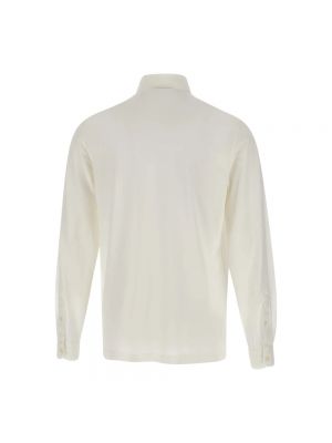 Camisa de algodón de crepé Filippo De Laurentiis blanco