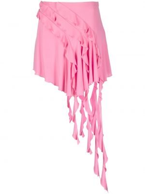 Asimetriškas sijonas su raukiniais Blumarine rožinė