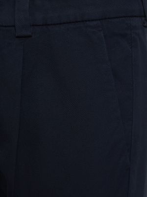 Памучни прав панталон Brunello Cucinelli черно