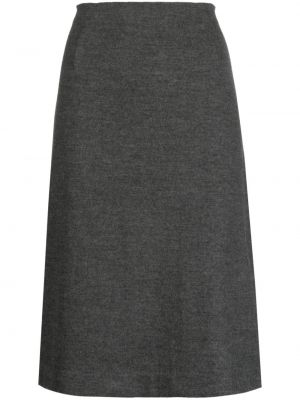 Vlnená puzdrová sukňa Vince sivá