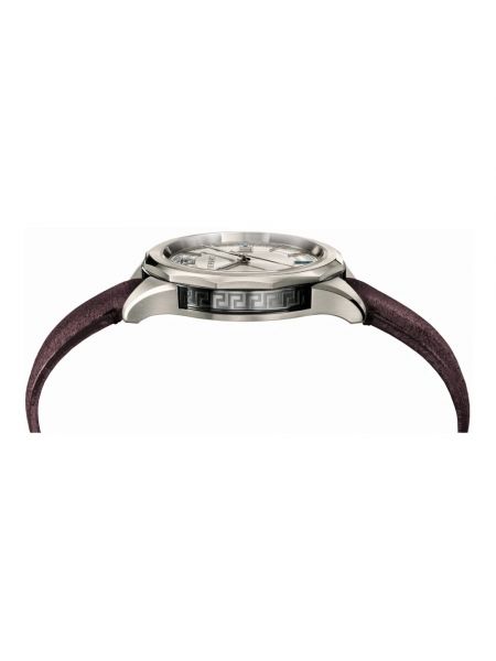Relojes de cuero de acero inoxidable elegantes Versace
