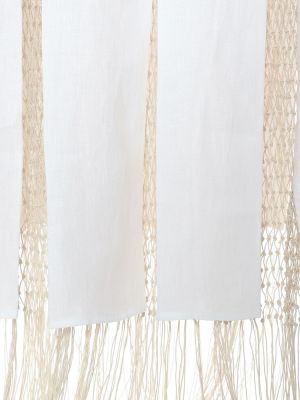Ľanová midi sukňa Gabriela Hearst biela