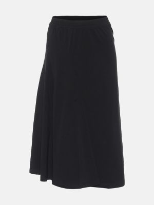 Хлопковая юбка миди Balenciaga, черная