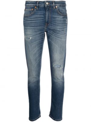 Jeans skinny effet usé Dondup bleu