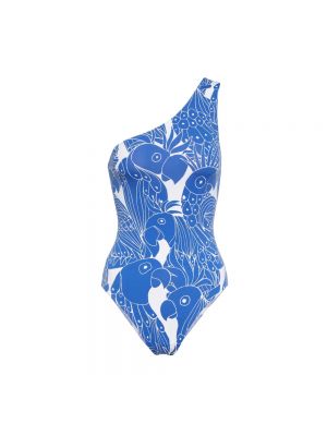 Einteiliger badeanzug mit tropischem muster Eres blau