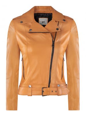 Kožená bunda Giorgio Di Mare oranžová