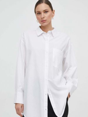 Koszula bawełniana relaxed fit Silvian Heach biała
