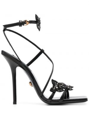 Sandale s kristalima Versace crna