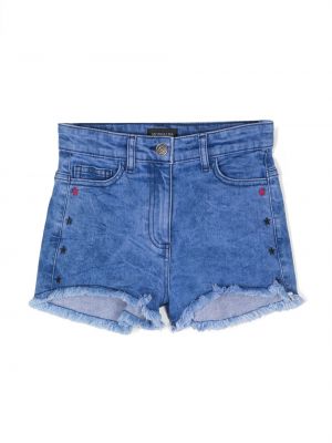 Shorts di jeans con motivo a stelle Monnalisa blu