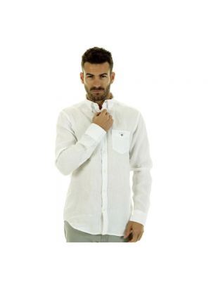 Lniana koszula Gant biała