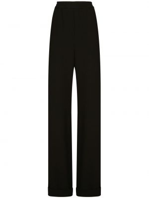 Вълнени спортни панталони Dolce & Gabbana черно