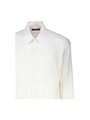 Jedwabna koszula Dolce And Gabbana biała