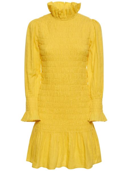 Mini šaty Maria De La Orden žluté