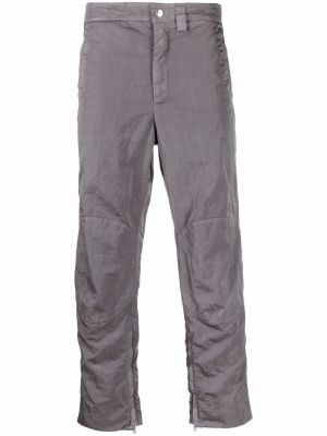 Drapované slim fit kalhoty Jil Sander šedé