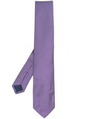 Jedwabny krawat skórzany z okrągłym dekoltem Polo Ralph Lauren