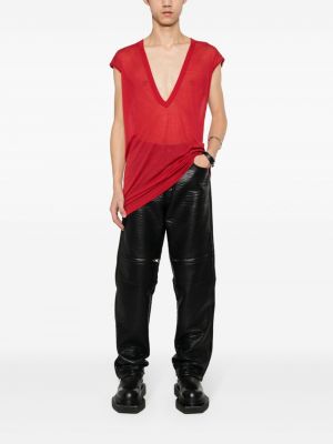 T-shirt en coton Rick Owens rouge
